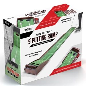 Pure putt golf  9 putting ramp  premium wood construction